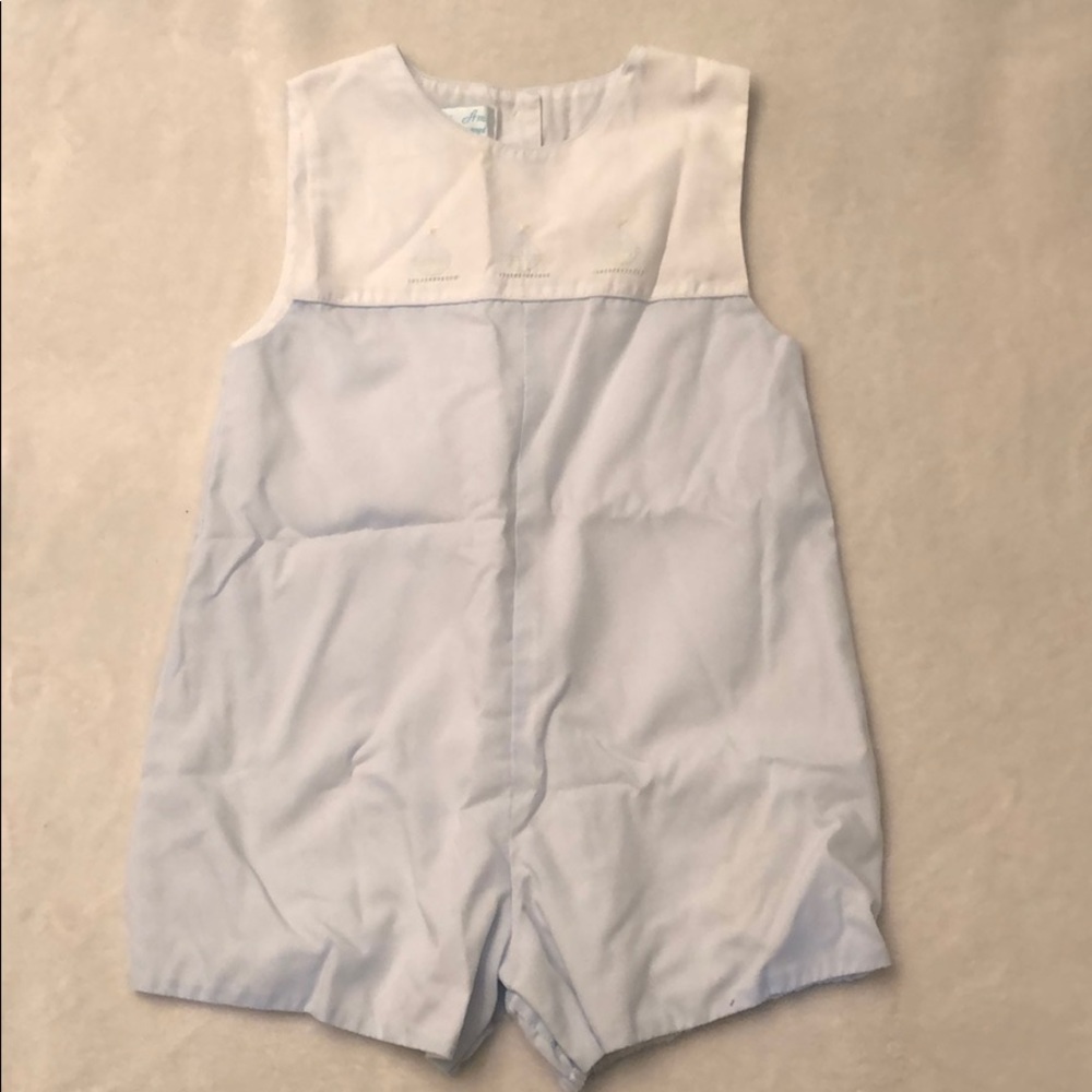 24 month baby romper with sail boat detail